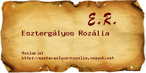 Esztergályos Rozália névjegykártya